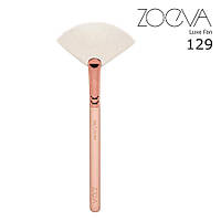 Кисть веерная Zoeva 129 Rose Golden