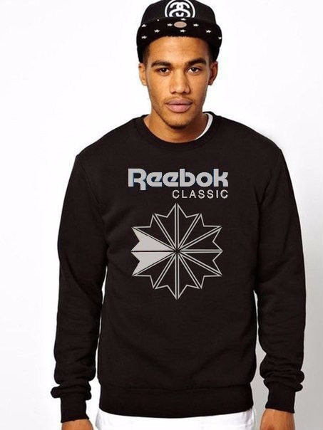 Купить Летняя мужская спортивная кофта Reebok (Рибок), черная, цена 595 ...