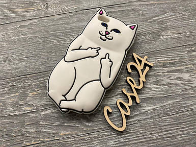 Гумовий 3D чохол Finger cat для Apple iPhone 5/5S/SE