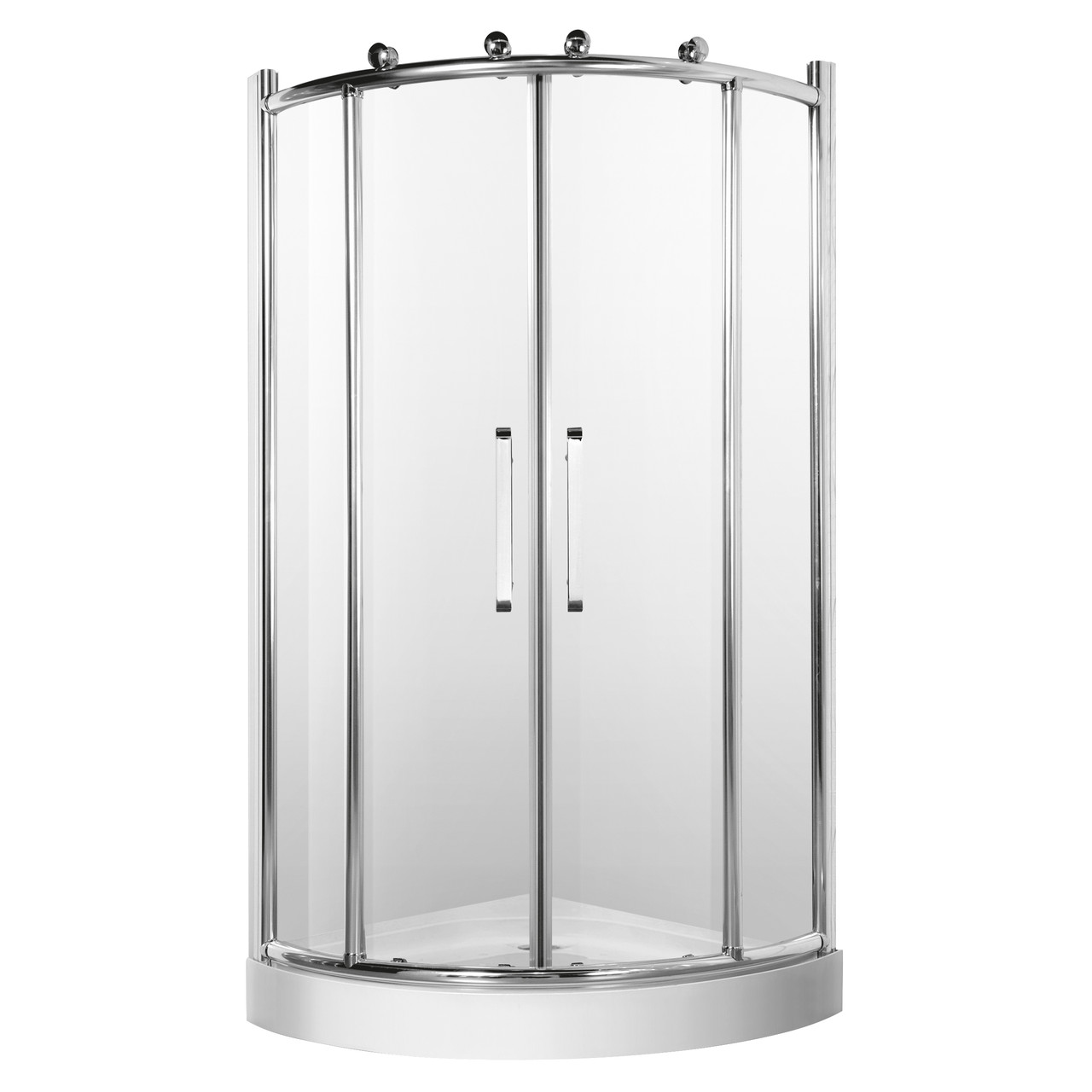 RH415, Rhein, душова кабіна 100 х 100 см, рама хром, скло прозоре, фото 1