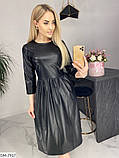 Сукня до колін з еко-шкіри, фото 5