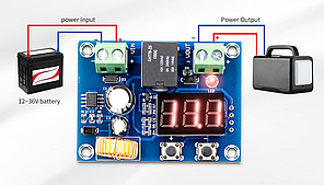 Контролер розряду акумуляторної батареї XH-M609, 12-36В балансир для сонячних батарей та вітряків