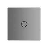 Сенсорний вимикач LIVOLO, сірий скляний, 5А 230В, без нейтралі (VL-C7FC1-2IP), фото 4