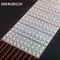 Світлодіодна led лінійка LEDTech smd 5054 72led/m 12v 15вт ip20 білий (6000К)