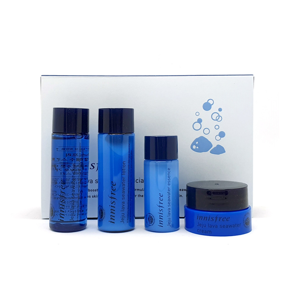 Набір мініатюр антивікової косметики по догляду за обличчям з вулканічною морською водою Innisfree Jeju Lava, фото 1