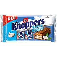 Knoppers KokosRiegel Вафельные батончики с кокосом и карамелью 200g