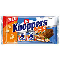 Knoppers ErdnussRiegel Вафельные батончики с шоколадно-ореховой, молочной начинками и кусочками арахиса