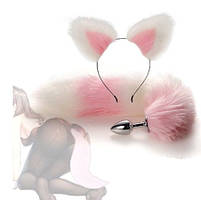 Супер ціна !!!! Анальна пробка хвіст Anal Tail bunnies + вушка