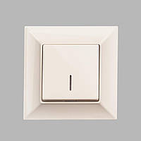 Neoline вимикач 1-й з підсвіткою кремовий
