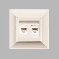 Neoline розетка комп'ютерна cat. 5E 2-а кремова