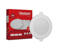 Круглий світлодіодний врізний світильник Vestum 9W 4000K 220V 1-VS-5103