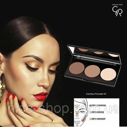 Набір для контурингу обличчя Golden Rose Contour Powder Kit, фото 6