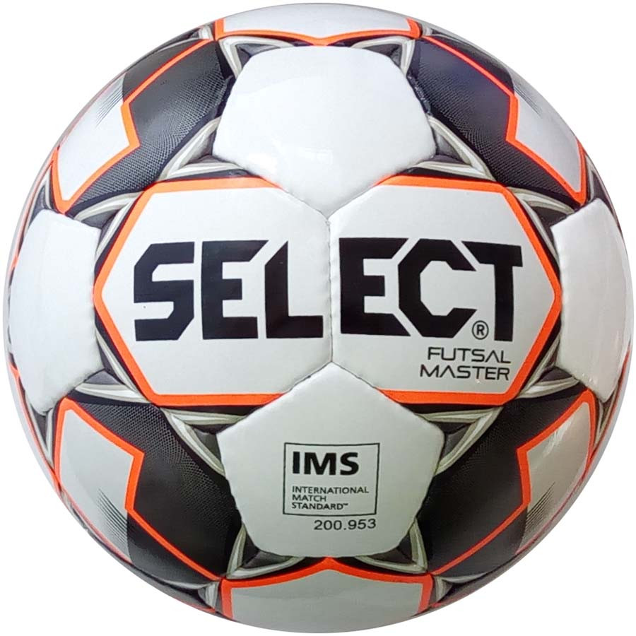 Футзальний м'яч Select Futsal Master NEW IMS біло-жовтогарячо-чорний