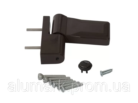 Петля дверна 3D "IQ +" 107 мм /16-19/ RAL 9016 Коричнева, фото 2