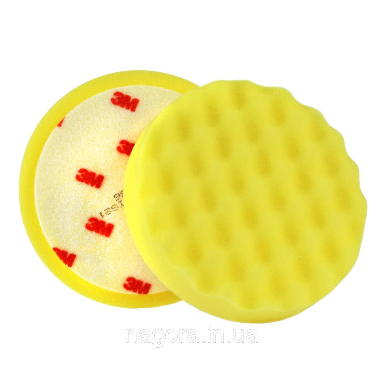 Поролоновий полірувальний круг 3MTM Perfect-ItTM 150 мм рельєфний жовтий (1 шт.), фото 1
