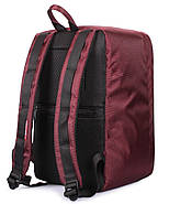 Рюкзак для ручної поклажі PoolParty HUB (марсала) - Ryanair / Wizz Air / МАУ, фото 3
