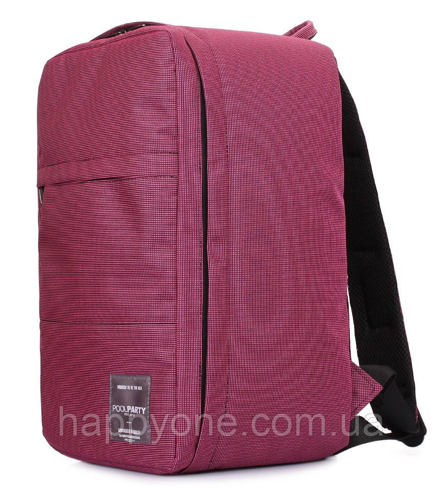 Рюкзак для ручної поклажі PoolParty HUB Pink Ruffle (рожевий) — Ryanair / Wizz Air / МАУ