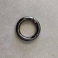 Кольцо-карабин 19 мм черный никель