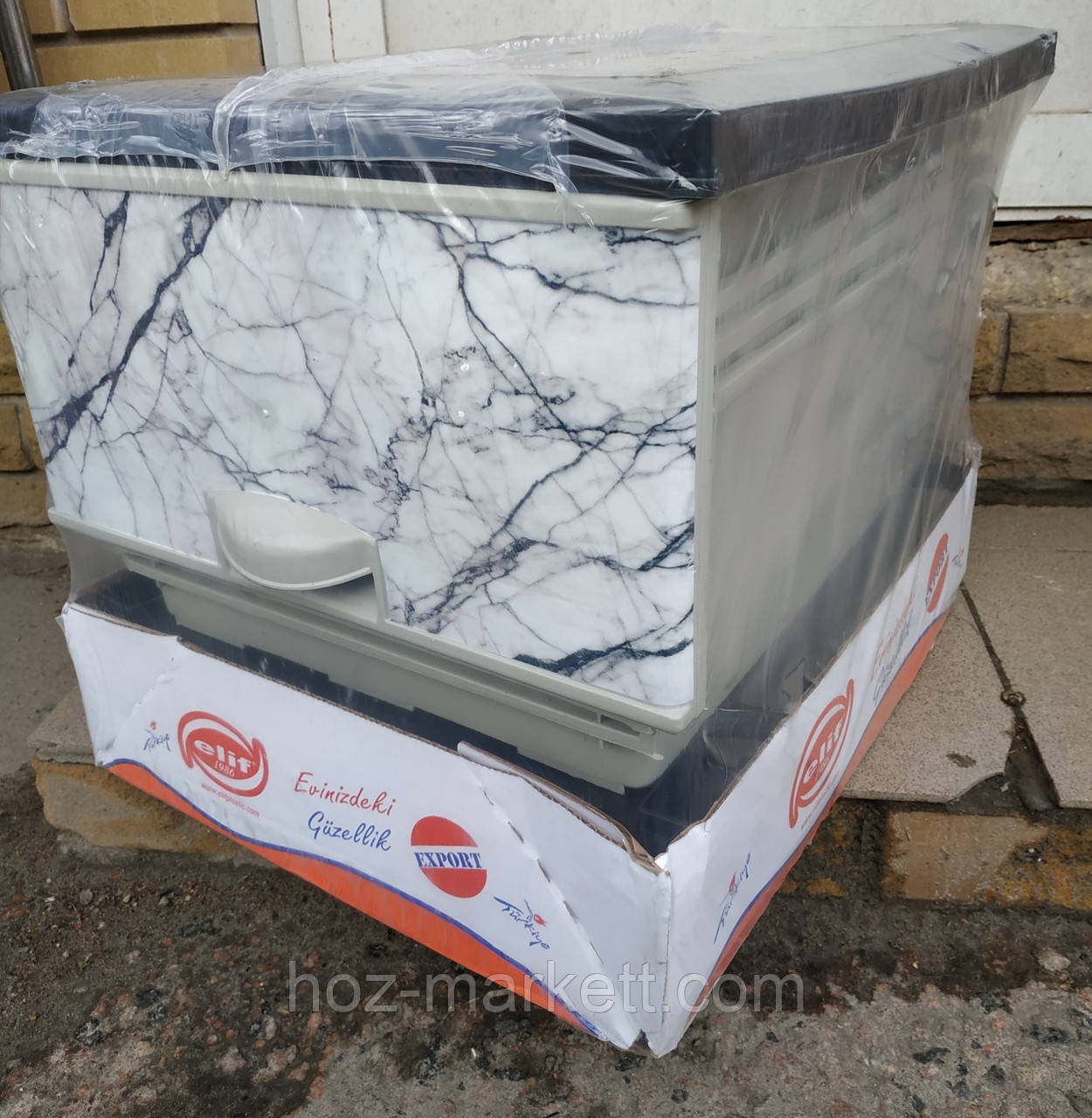 Пластиковий комод "Мармур" білий Elif Туреччина, фото 1