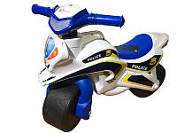 Мотоцикл-каталка "Полиция" (бело-синий) Doloni (0138/510)