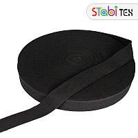Стрічка 38мм ремінна Бавовна (45,5м) Чорний