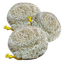 Мочалка з люфы 15 см, натуральная мочалка люфа, мочалка для ванной, посуды, уборки