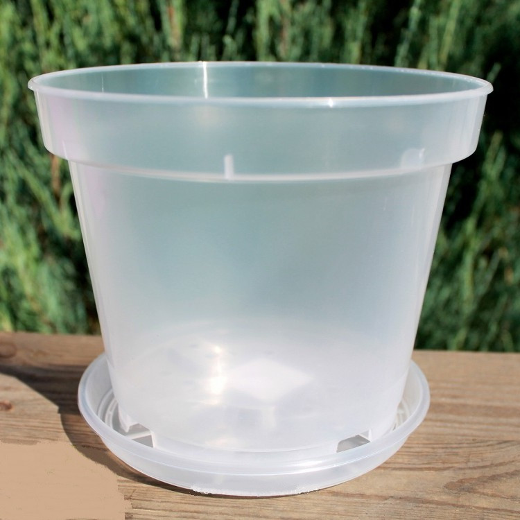 Горщик для орхідеї з підставкою Д 15 кольорові прозорий