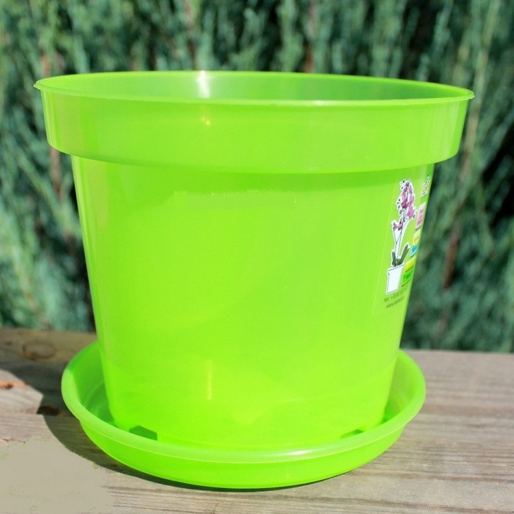 Горщик для орхідеї з підставкою Д 15 кольорові салатовий