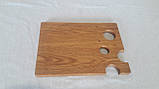 Дошка для нарізування та подавання сиру з дуба. Кухонна дошка дерев'яна. Дошка для подавання страв. 30*17см, фото 3