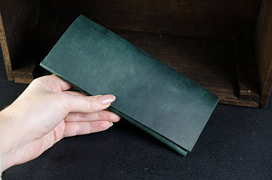 Жіночий гаманець Молодіжний з натуральної шкіри колір Зелений