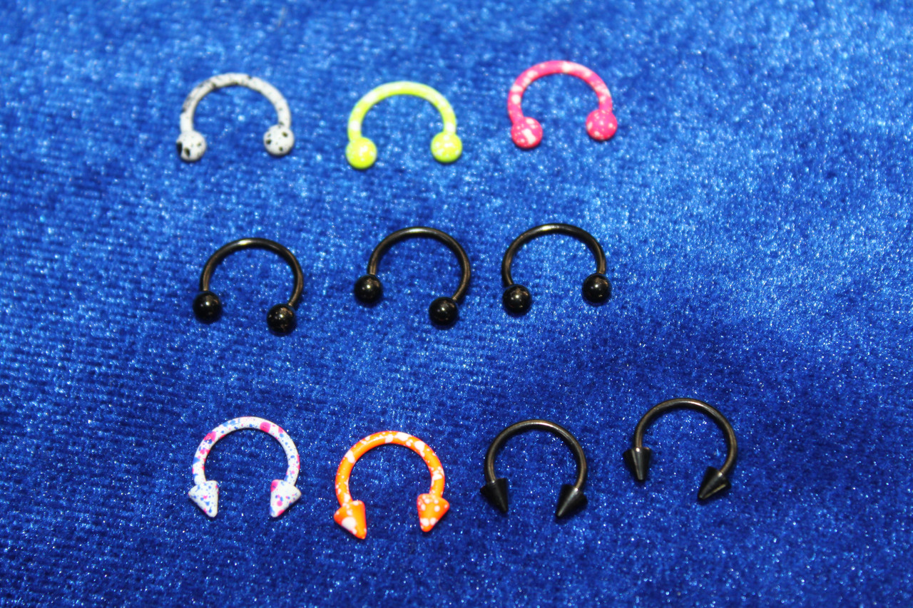 Сережка для пірсингу самісіньке вухо ніс губа сосок медична сталь 1 шт циркуляр, фото 1