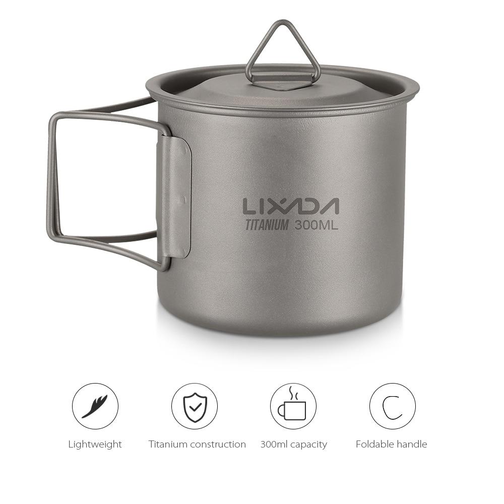 Титановий кухоль Lixada 300 мл. з кришкою.