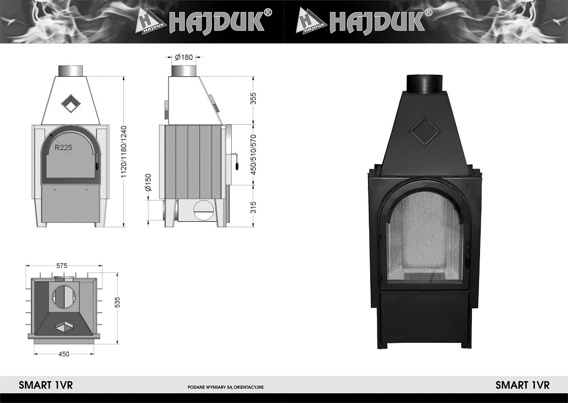 Каминная топка HAJDUK Smart 1VR 510 - фото 2 - id-p147261389