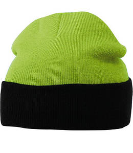 Шапка двоколірна MLIB Лайм/Чорний