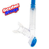 Трубка двухклапанная Marlin Dry Duo Blue синя, фото 4