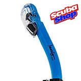 Трубка двухклапанная Marlin Dry Duo Blue синя, фото 5