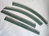 Дефлекторы окон ветровики Chery Tiggo 8 18- с хром молдингом из нержавейки ASP Чери Тиго 8