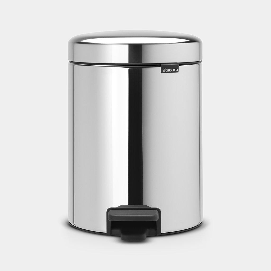 Відро для сміття з педаллю Brabantia Pedal Bin NewIcon 5 л Brilliant Steel 112621