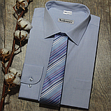 Мужская рубашка голубого цвета с рисунком, фото 4