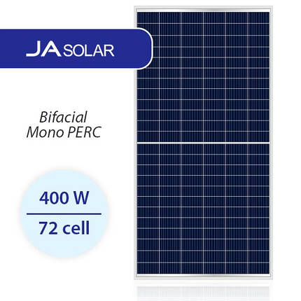 Сонячна панель JA Solar JAM72D10-400/MB потужністю 400 Вт Bifacial, фото 1