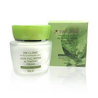 Крем для лица с алоэ 3W CLINIC Aloe Full Water Activating Cream 50g