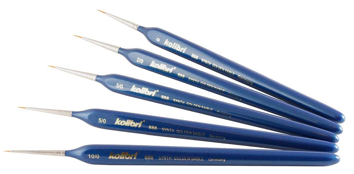 Набір пензлів Kolibri 888 синтетика, 5 шт., фото 1