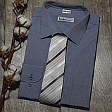 Чоловіча сорочка блакитного кольору з малюнком, фото 5