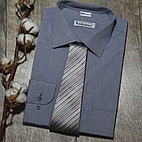 Чоловіча сорочка блакитного кольору з малюнком, фото 4