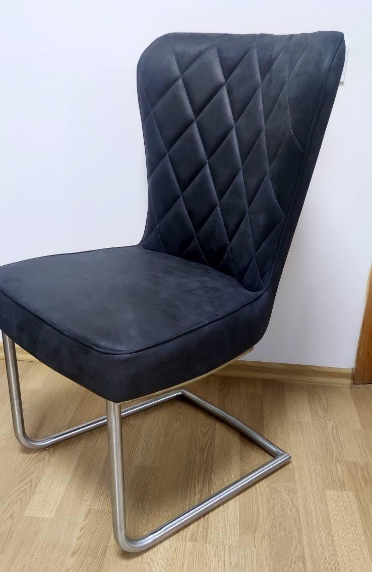 Стілець м'який в стилі модерн для дому та офісу TEXAS (Техас) C2117T Vintage  Pocket Spring  Evrodim, колір темний сірий