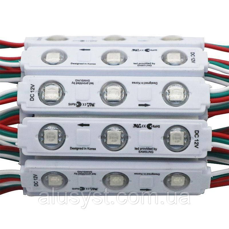 Світлодіодний 3-led-модуль RGB <unk> 12V <unk> 1.5 W <unk> IP67