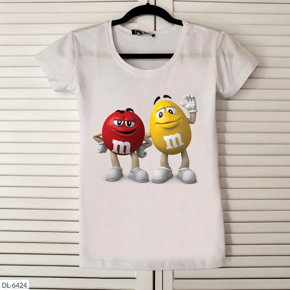 Прикольна жіноча футболка з принтом M&m's