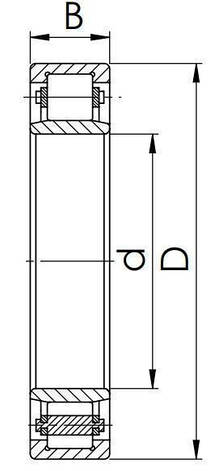 Підшипник 32512Л (NU2212M) BEL розміри 60*110*28, фото 2