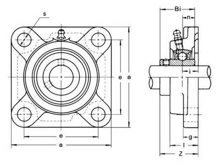 Підшипник в корпусі UCF 206 (UCF206) BBC-R, фото 2