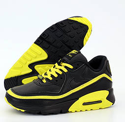 Чоловічі кросівки Nike Air Max 90 Black/Yellow. Живе фото (топ ААА+)